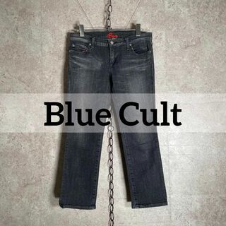 日本製 Y2K 美品 Blue Cult ローライズストレートジーンズ ブラック(デニム/ジーンズ)