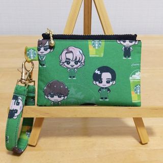 《GW価格》フラットポーチminiストラップ付きハンドメイド【SM】