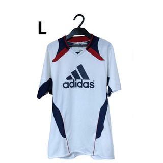 アディダス(adidas)の美品　アディダス　Ｌサイズ　メンズ　サッカー　スポーツ　クライマクール(Tシャツ/カットソー(半袖/袖なし))