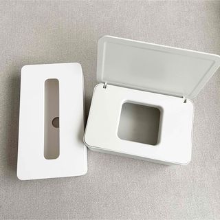 ムジルシリョウヒン(MUJI (無印良品))の【2セット】 無印 ウェットシートケース 山崎実業 ティッシュケース(ティッシュボックス)