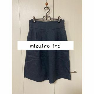 ミズイロインド(mizuiro ind)の◇ミズイロインド リネンのワイドハーフパンツ キュロットスカート サイズ2(キュロット)