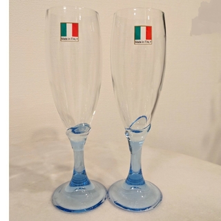 イタリア製　シャンパングラス　2個(グラス/カップ)