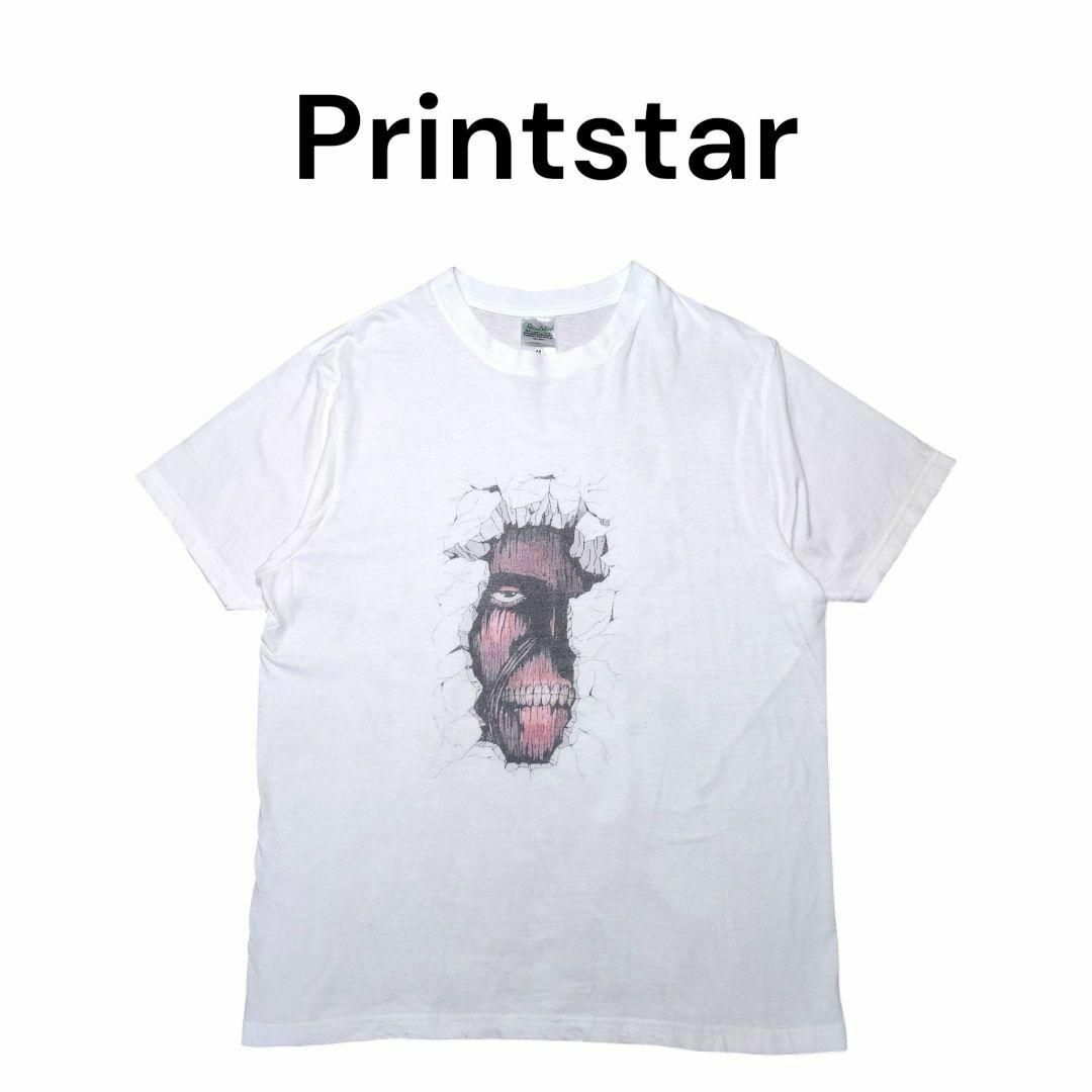 Printstar　進撃の巨人　ビッグプリントTシャツ　古着　プリントスター メンズのトップス(Tシャツ/カットソー(半袖/袖なし))の商品写真