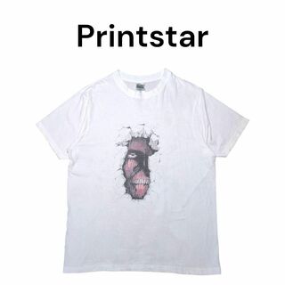 Printstar　進撃の巨人　ビッグプリントTシャツ　古着　プリントスター(Tシャツ/カットソー(半袖/袖なし))