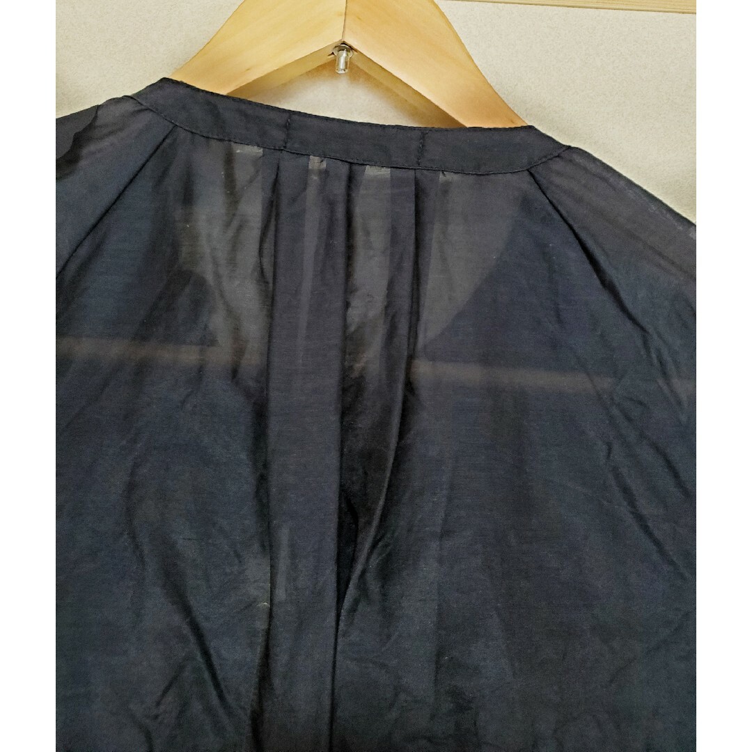 【Merdel'or】七分丈ラグラン袖シアーコート・ワンピース☆ブラック レディースのジャケット/アウター(その他)の商品写真