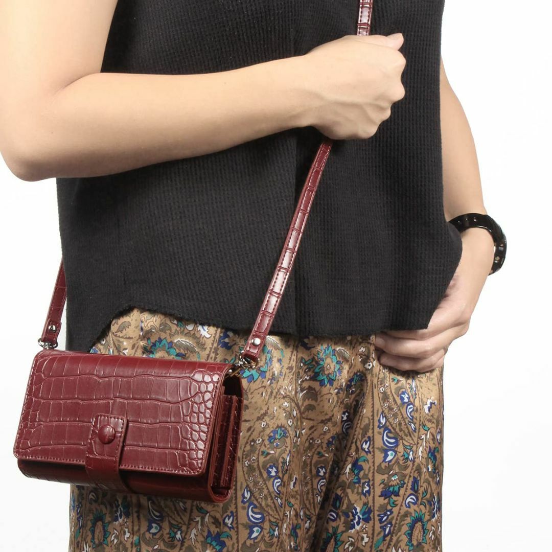 【色: ベージュ】[ブランポム] 財布 レディース クロコダイル型押し 合成皮革 レディースのバッグ(その他)の商品写真
