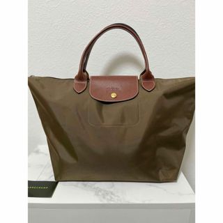 ロンシャン(LONGCHAMP)のロンシャン　プリアージュ M カーキ　美品(トートバッグ)