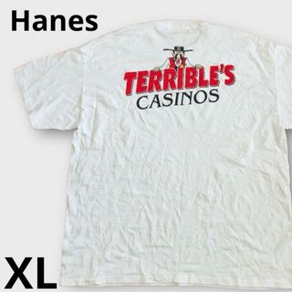 Hanes - Hanes TERRIBLE'S カジノ　半袖Tシャツ　ホワイト　XL