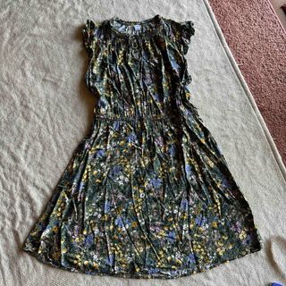 美品　Old Navy 楽ちんな落ち着いた色合いで綺麗な花柄ワンピース　L