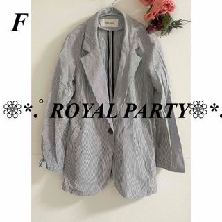 ROYAL PARTY - ROYAL PARTY ロイヤルパーティー ストライプ柄テーラードジャケット