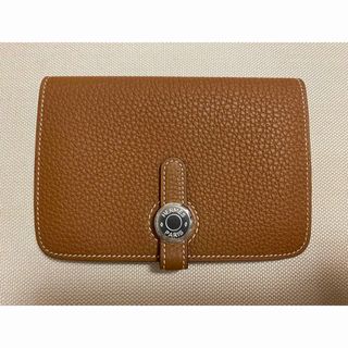 エルメス(Hermes)のエルメス ドゴンコンパクト ゴールド シルバー金具(財布)