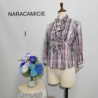 ナラカミーチェ(NARACAMICIE)のナラカミーチェ　極上美品　長袖ブラウス　チェック柄　Мサイズ(シャツ/ブラウス(長袖/七分))