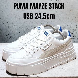 プーマ(PUMA)のPUMA MAYZE プーマ メイズ 24.5cm ホワイト 厚底スニーカー(スニーカー)