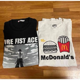 【USED】ユニクロTシャツ ワンピース エース XS マクドナルド S (Tシャツ/カットソー(半袖/袖なし))