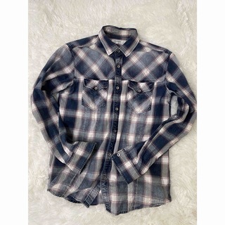 ロングシャツ　メンズ　春秋　XL  おしゃれ　チェック(Tシャツ/カットソー(半袖/袖なし))