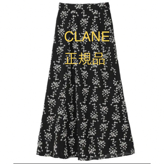 クラネ(CLANE)のCLANE  STRIPE FLOWER EMBROIDERY SKIRT(ロングスカート)