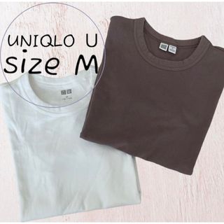 ユニクロ(UNIQLO)の2枚セット♡size Ｍ☆UNIQLOＵ ユニクロ クルーネックT（半袖)(Tシャツ(半袖/袖なし))