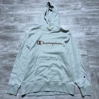 チャンピオン(Champion)のChampion チャンピオン 刺繍ロゴ パーカー フーディー グレー M(パーカー)