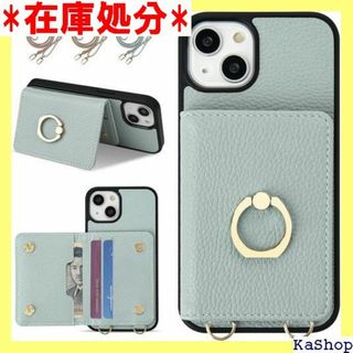 oyaka 対応 iPhone15ケース 手帳 ショル マ 護-ブルー 1453(その他)