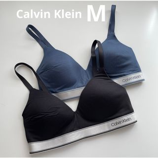 Calvin Klein - 新品　カルバンクライン　Mサイズ　ネイビー　ワイヤレスブラ　ノンワイヤー