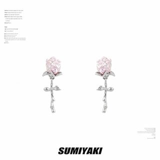 ロンハーマン(Ron Herman)のSUMIYAKI オリジナル ピンクローズ×シルバーピアス イヤリング(ピアス)