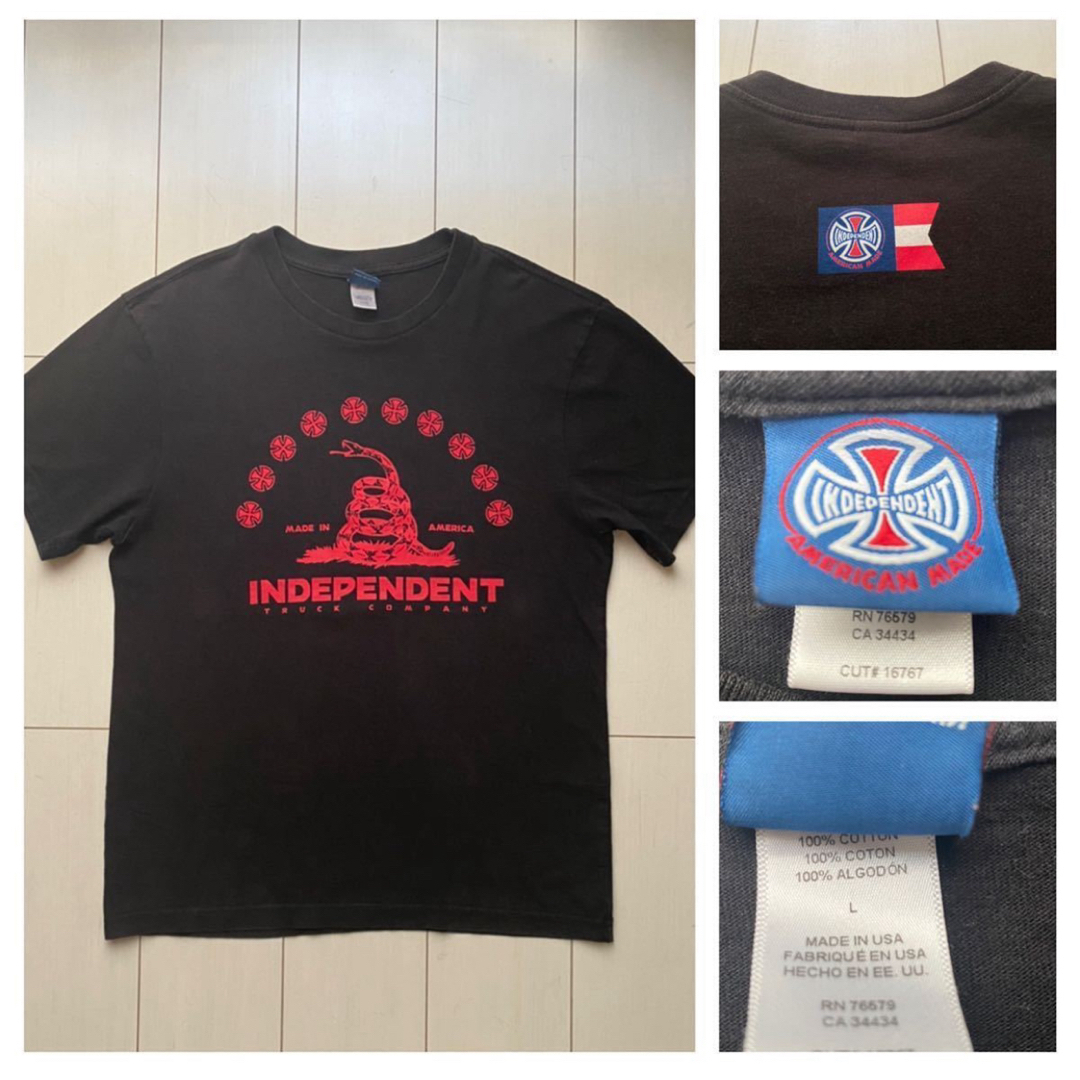 INDEPENDENT - 美品 90s USA製 INDEPENDENT OLD SKATE 黒 XL の INDEPENDENT - 美品 90s USA製 INDEPENDENT OLD SKATE 黒 XL の