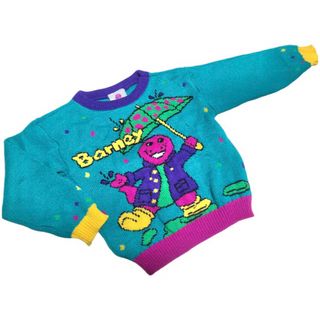 ビンテージ　ファンシー　カラフル　バーニー　Barney セーター　ニット(ニット)