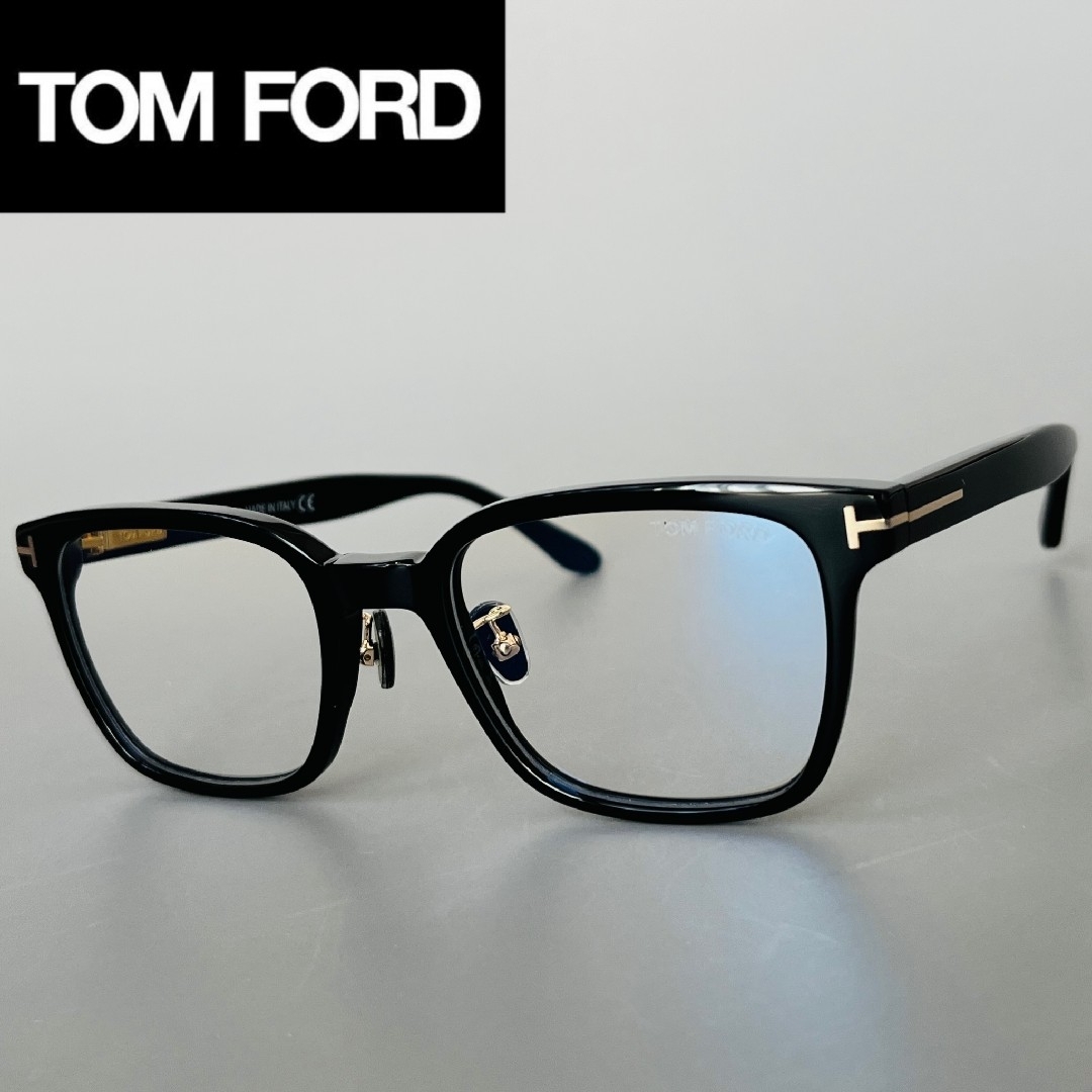 TOM FORD EYEWEAR(トムフォードアイウェア)のメガネ トムフォード ウェリントン ブラック ゴールド アジアンフィット 黒 メンズのファッション小物(サングラス/メガネ)の商品写真