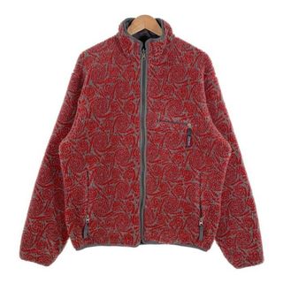 パタゴニア(patagonia)のpatagonia パタゴニア グリセード リバーシブル ジャケット ナイロン フリース 渦巻き レッド グレー 98年 29321 USA製 Size L(その他)