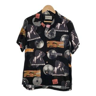 ワコマリア(WACKO MARIA)のWACKO MARIA ワコマリア DJ HARVEY オープンカラーレーヨンシャツ ブラック 半袖 Size M(シャツ)