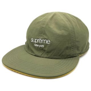 シュプリーム(Supreme)のSUPREME シュプリーム 20AW Classic Logo Reversible 6-Panel クラシックロゴ リバーシブル6パネルキャップ オリーブ イエロー フリース コットン ナイロン(キャップ)