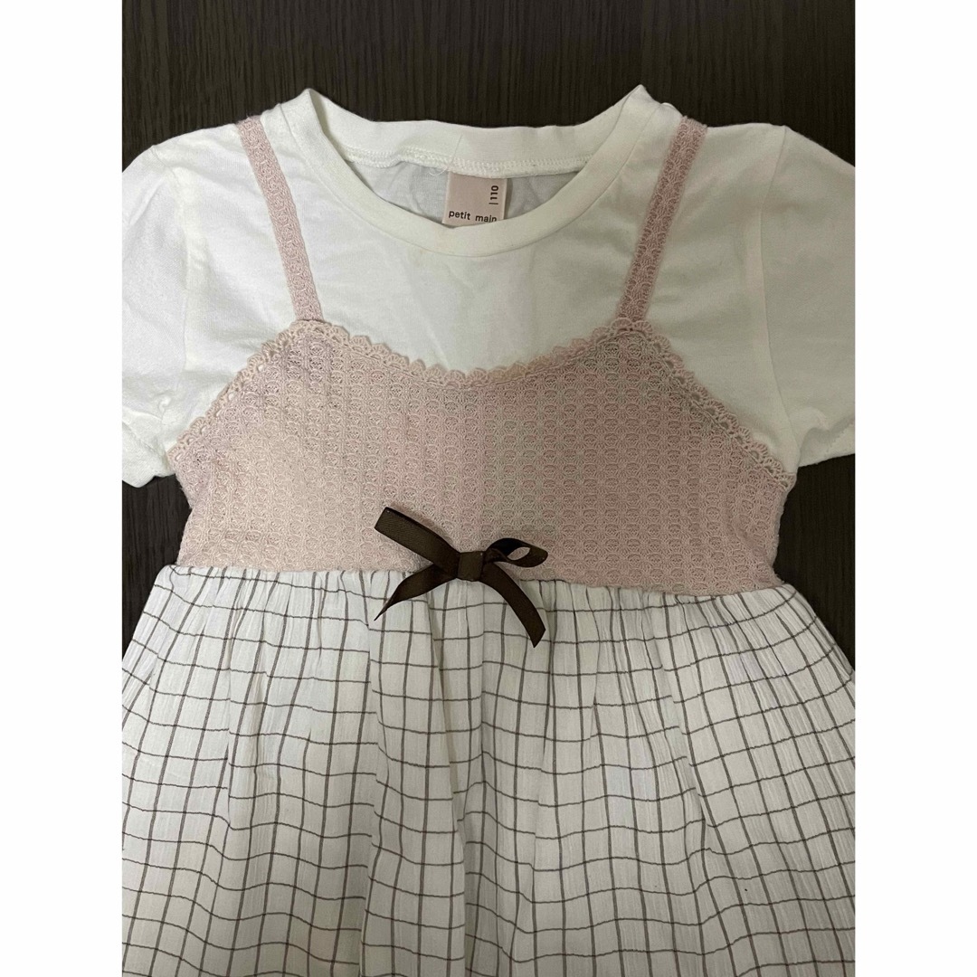 petit main(プティマイン)のプティマイン　ワンピース　110㎝ キッズ/ベビー/マタニティのキッズ服女の子用(90cm~)(ワンピース)の商品写真