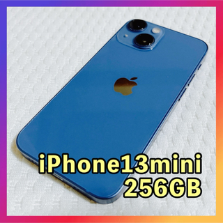 アイフォーン(iPhone)の【希少！】iPhone13mini Blue 256GB SIMフリー(スマートフォン本体)