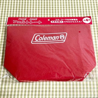 Coleman - コカコーラ コールマン フェルトトートバッグ 赤