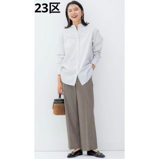 ニジュウサンク(23区)の新品　23区　Canclini    バンドカラーシャツ　38(シャツ/ブラウス(長袖/七分))