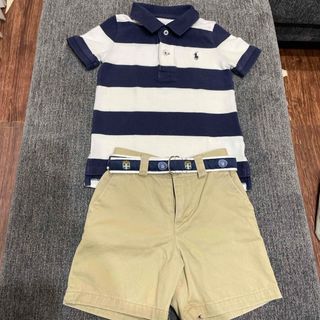 ラルフローレン(Ralph Lauren)のラルフローレン◾️ポロシャツ、短パン、ベルト３点セット◾️18M◾️サイズ85(Tシャツ/カットソー)