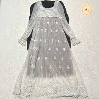 LA BELLE ETUDE ラベルエチュード　シアー　レース　刺繍　ワンピース