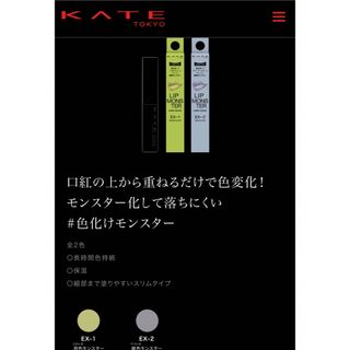 ケイト(KATE)の《未使用》ケイト リップモンスターカラートナー EX-2(2.6g)(口紅)