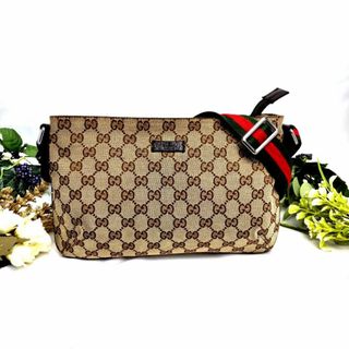 グッチ(Gucci)の★クリーニング済★グッチ シェリーライン GG柄　ショルダー　ベージュ(ショルダーバッグ)