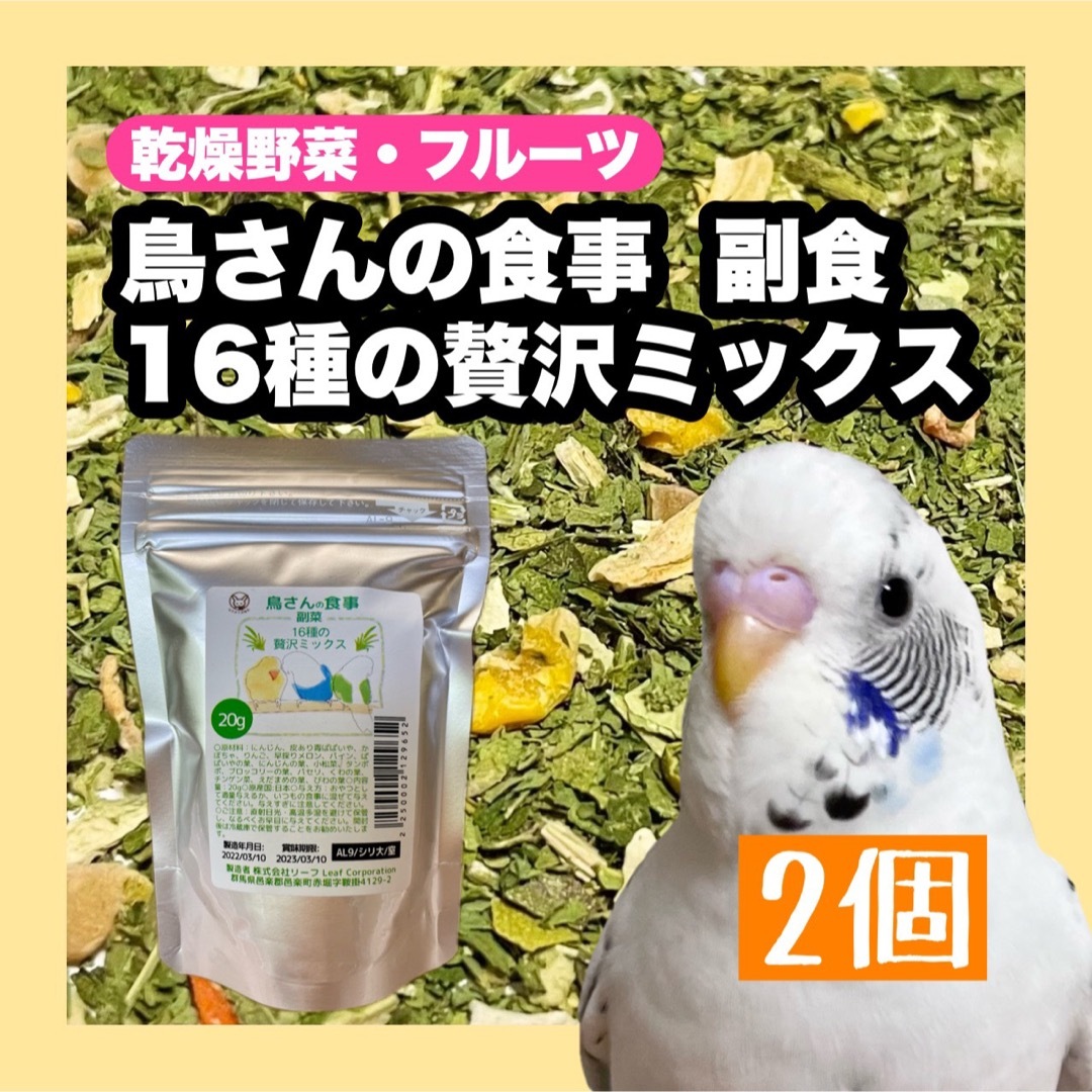 【える様】乾燥野菜 鳥さんの食事 副食 16種の贅沢ミックス 2個 その他のペット用品(鳥)の商品写真