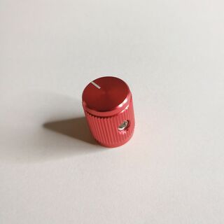 アルミニウム製高級スリムノブ　RED 赤　シャフト幅6.4mm(エフェクター)