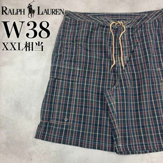 ラルフローレン(Ralph Lauren)の【美品】POLO Ralph Lauren ショートパンツ W38 ネイビー 柄(ショートパンツ)