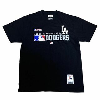 マジェスティック(Majestic)のMajestic 半袖Tシャツ MLB ロサンゼルスドジャース ブラックc98(Tシャツ/カットソー(半袖/袖なし))