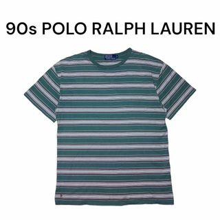 ポロラルフローレン(POLO RALPH LAUREN)の90sポロラルフローレン　裾ポニー刺繍　ボーダーTシャツ　ナイガイ製(Tシャツ/カットソー(半袖/袖なし))