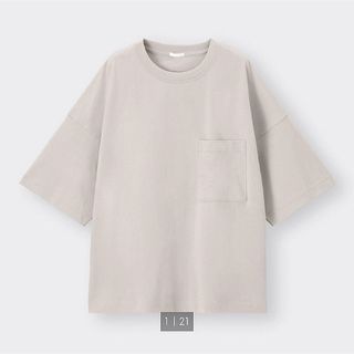 ジーユー(GU)のワイドフィットTシャツ クルーネック カットソー ジーユー メンズ(Tシャツ/カットソー(半袖/袖なし))