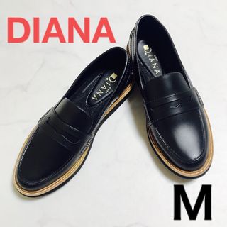 DIANA - ほぼ未使用　DIANA ダイアナ レインシューズ ブラック ローファー M 黒