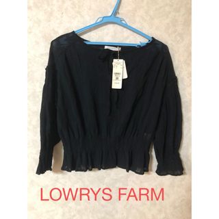 ローリーズファーム(LOWRYS FARM)のLOWRYS FARM 新品　レディース　トップス　ブラウス　シャツ　ブラックM(シャツ/ブラウス(長袖/七分))