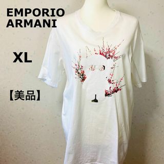 Emporio Armani - 【美品希少】 エンポリオアルマーニ 日本製 Vネック Tシャツ マンガベア　XL