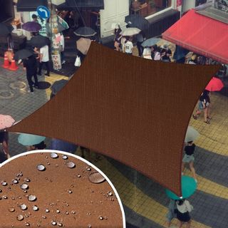 【色: コーヒー】日除けシェード ひよけサンシェード 撥水 雨除け 梅雨対策 防(その他)