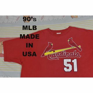 メジャーリーグベースボール(MLB)のカージナルス 90’ｓTシャツ 14295 USA製 シングルステッチMLB公式(Tシャツ/カットソー(半袖/袖なし))